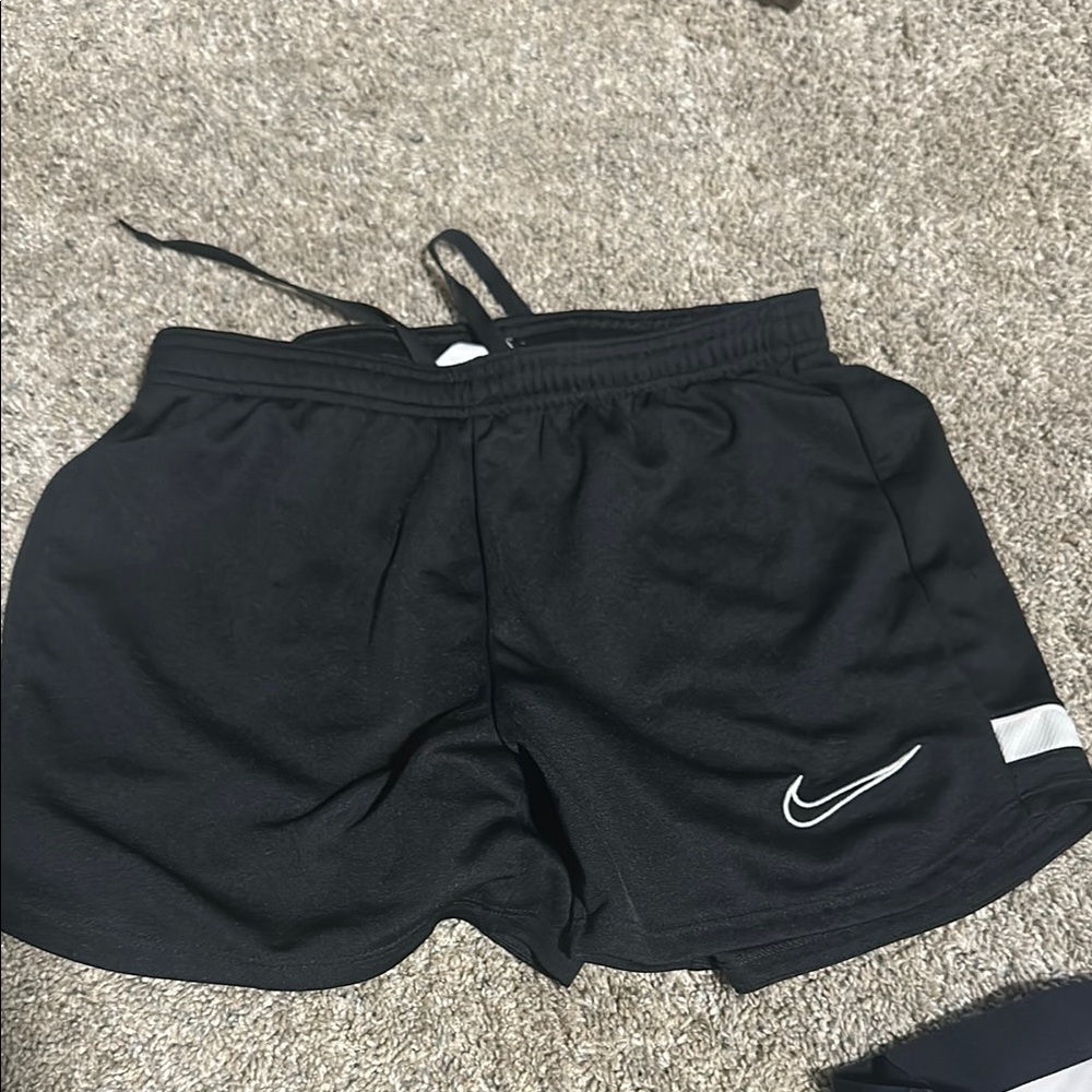 Nike Black Sports Shorts with White Logo